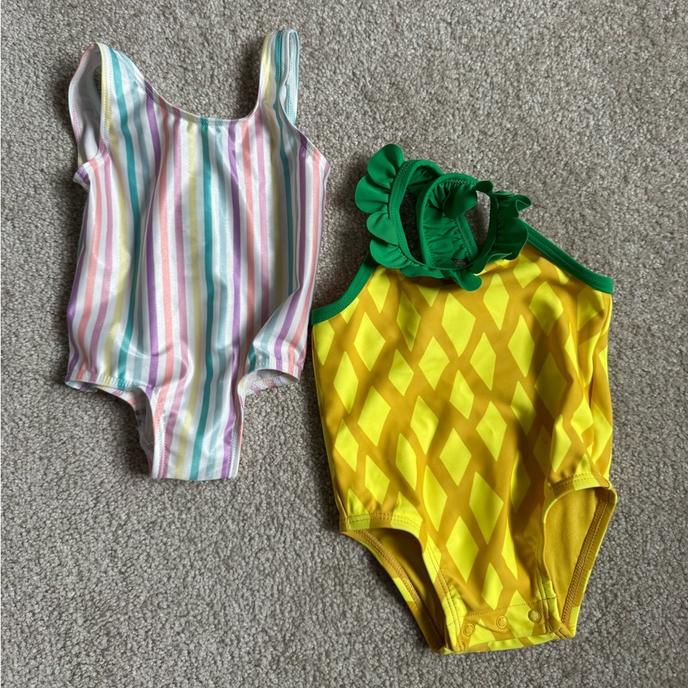 3-6M Baby Girl Swimsuits Bundle of 2